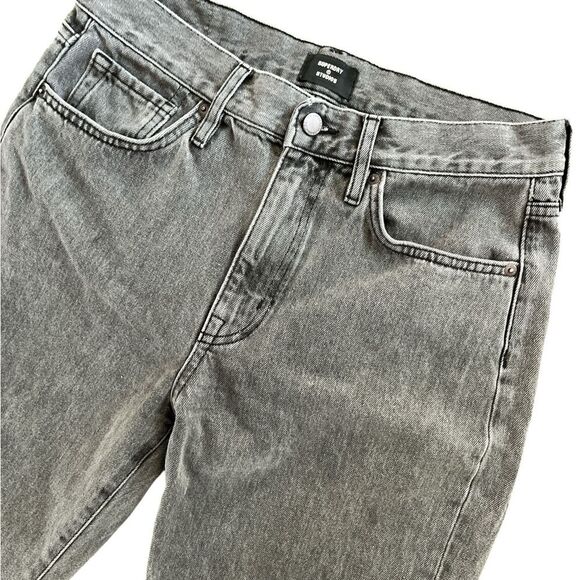 Superdry Jeans Size 29 Faded Black Straight Leg Denim - Picture 4 of 9